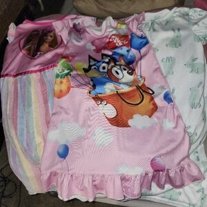 Colorful Kids' Cartoon Nightgown Bundle